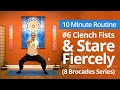 8 Brocades "Ba Duan Jin" #6: Clenching Fists & Staring Fiercely | 10 Minute Daily Routines #qigong