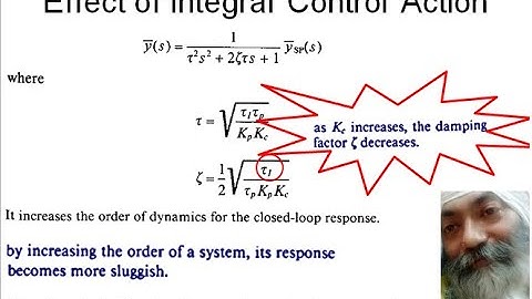 Effect of Integral Control Action