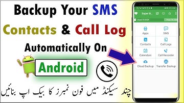 How To Backup Your SMS, MMS & Call Log Automatically On Android | Save Contacts free | TechSupport