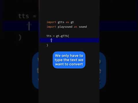 Create Virtual Friend in Python (Text to Speech) Only 6 Lines