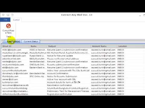 IMAP Mails Extrator - Extract Emails from gmail, hotmail, yahoo