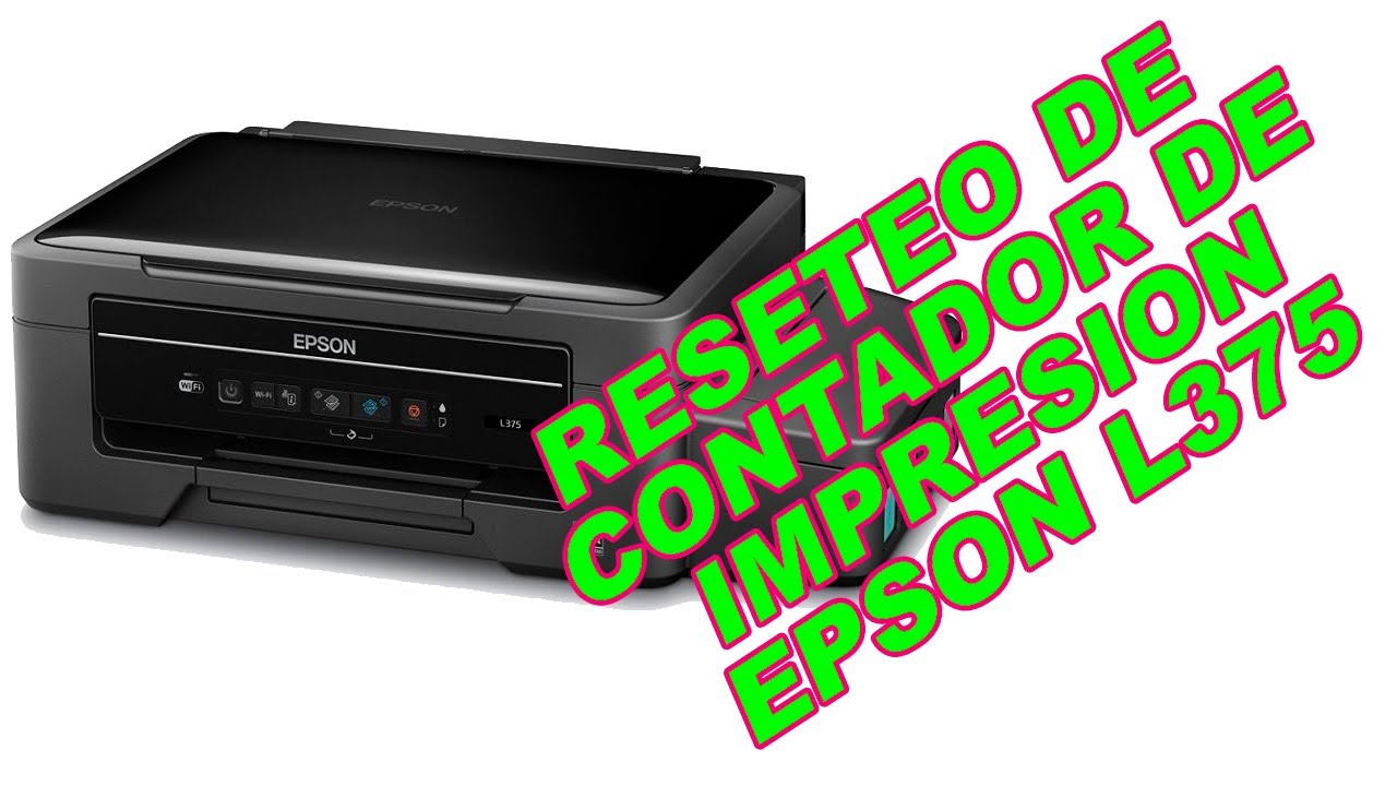 Resetting the print counter on the Epson L375 - YouTube