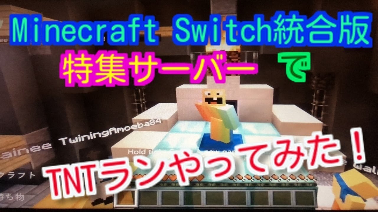 Minecraft Switch 特集サーバー来たのでtntランをプレイ Youtube