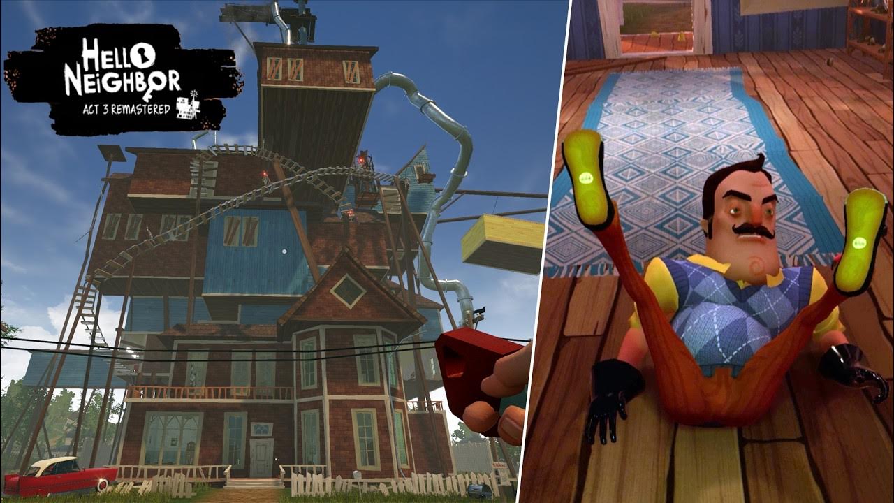 Hello neighbor act 3 remastered full gameplay youtube