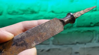 Restoration of a rusty tool. Restoration of a chisel. @TimeReseT.