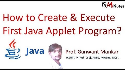 How to Create and Execute First #Java #Applet Program?