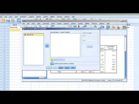 Recode into different variables (IBM® SPSS® Statistics software (