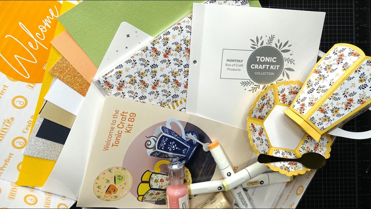 Tonic Studios Craft Kit 89: "Cafe Creations" Unboxing & Step-by-Step Tutorial! Cup and Saucer!