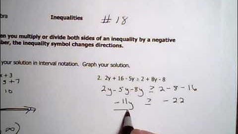 College Algebra   1.6  Video - Inequalities