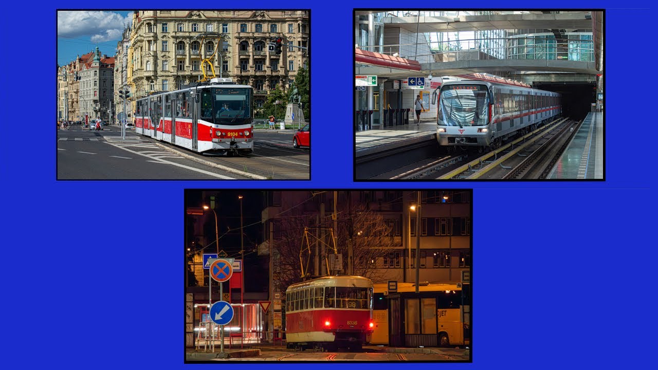 PRAGUE TRAMS AND METRO / Tramvaje a metro v Praze 2024 [4K]