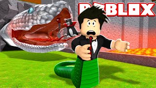 LOKIS COBRA CORRENDO DA COBRA | Roblox - Escape a Giant Snake