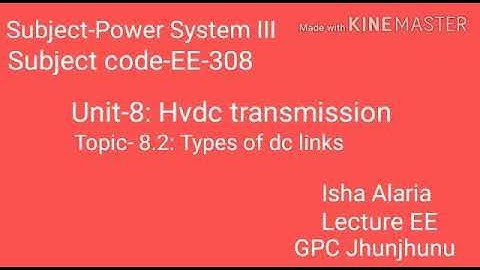 EE-308: Types of DC links