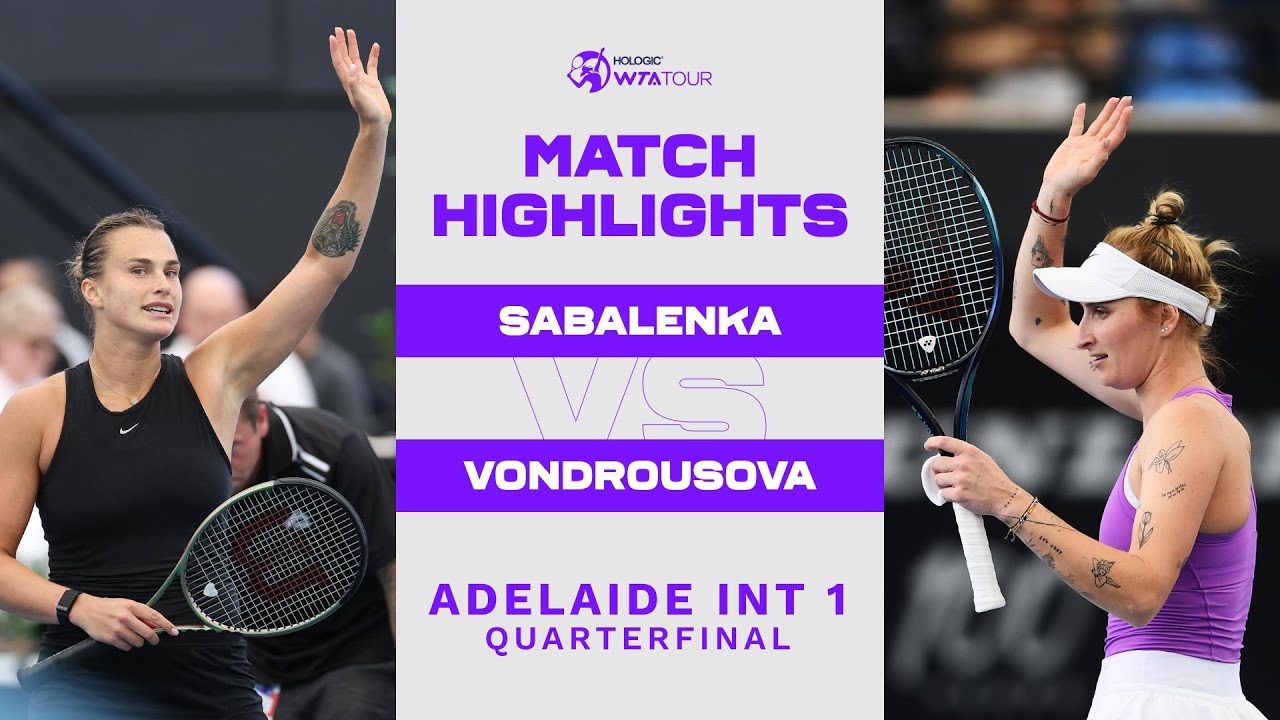 Vondroušová skončila v Adelaide znovu ve čtvrtfinále, nad její síly byla Sabalenková