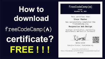 How to download freeCodeCamp certificate for FREE?