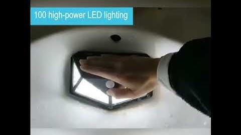 Đèn năng lượng mặt trời cảm biến chuyển động 100 bóng led sạc tích điện chiếu sáng cảm ứng người