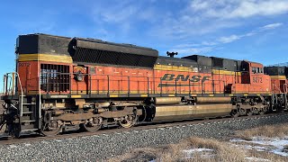 2/3 of a Mega BNSF Empty Coal Train at Edmonson | 1-14-25