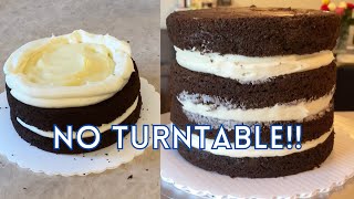 How To Properly Stack Fill A Cake No Turntable Required Tutorial For Beginners