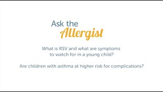 Ask The Allergist Rsv With William Berger Md