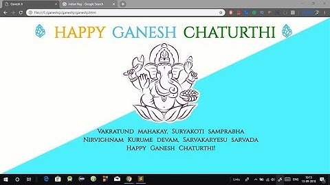 Create Ganesh Chaturthi Wishing Website using HTML and CSS in Hindi with Free Script
