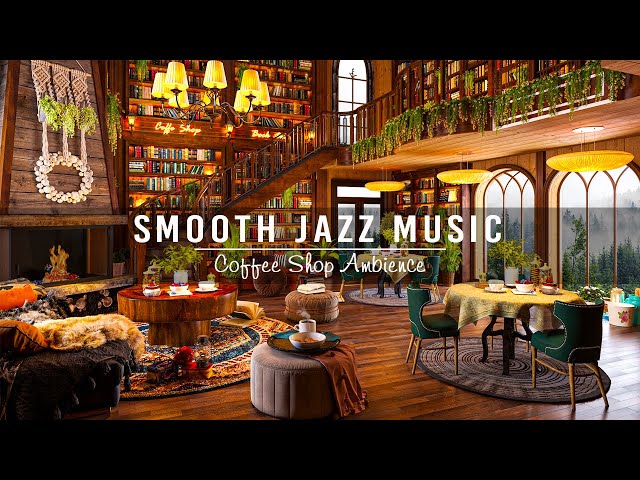 Cozy Coffee Shop Ambience & Smooth Jazz Music ☕ Relaxing Jazz Instrumental Music to Work,Study,Focus class=