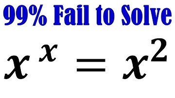 x^x=x^2 | How to solve this Nice math Olympiad exponential equation | Math Olympiad Problem