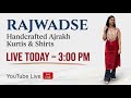 Live special price on Ajrakh Kurtis, coord sets and shirts 😍#ajrakhkurti