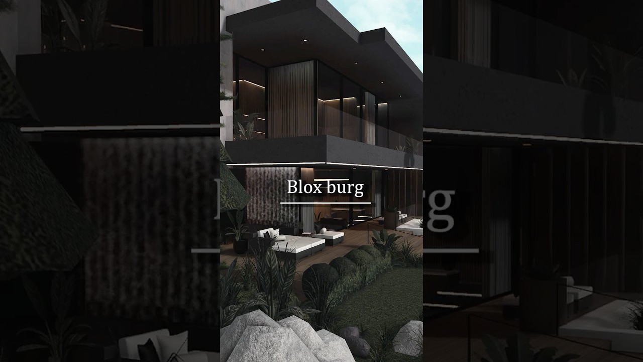 Bloxburg Speed Build Modern Luxury Forest House #bloxburg #roblox #welcometobloxburg