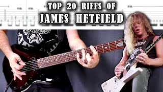 20 Greatest JAMES HETFIELD Guitar Riffs | Tabs