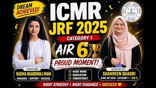 ICMR TOPPER TALK : SHAKREEN AIR 6 ICMR JRF CATEGORY 1// KNOW EVERYTHING ABOUT ICMR