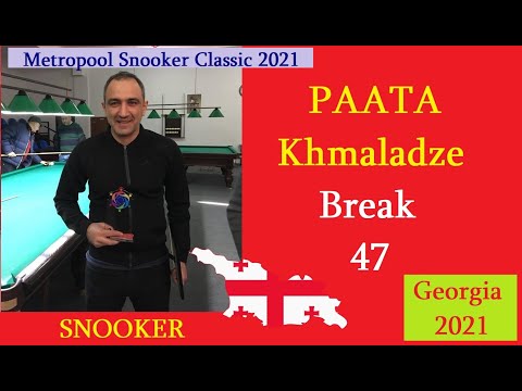 Paata Khmaladze. Break 47. Metropool Snooker Classic 2021