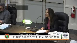 Stoughton Select Board: 1/6/26