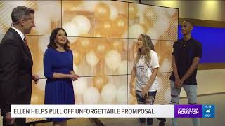 WATCH: Ellen helps Klein ISD student with promposal