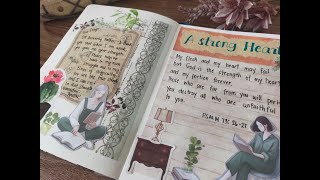 ❣Bible Scripture: A Strong Heart❣ #biblejournaling #journaling #scrapbooking #papertherapy