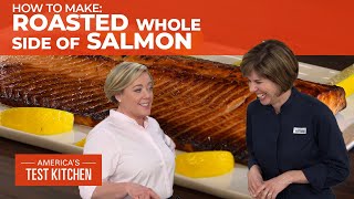 How to Make a Perfectly Cooked Roasted Whole Side of Salmon