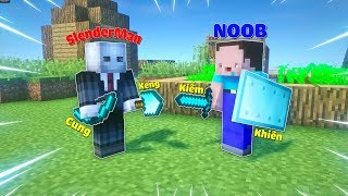 NẾU SLENDERMAN SỞ HỮU VŨ KHÍ KIM CƯƠNG SIÊU CẤP BẢO VỆ NOOB TRONG MINECRAFT | Thử Thách SlenderMan