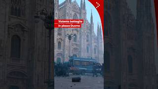 Violenta battaglia in piazza Duomo