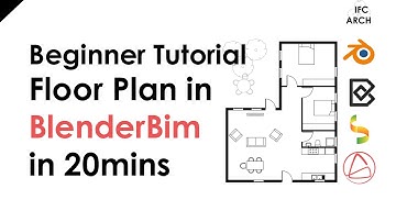BlenderBim - Beginner Tutorial - Floor plan - in 20mins