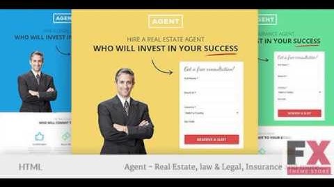 Preview Multipurpose Landing Page Template - Agents TFx