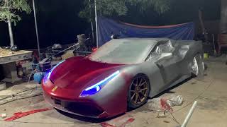 Sơn màu cho Ferrari 488 tự chế