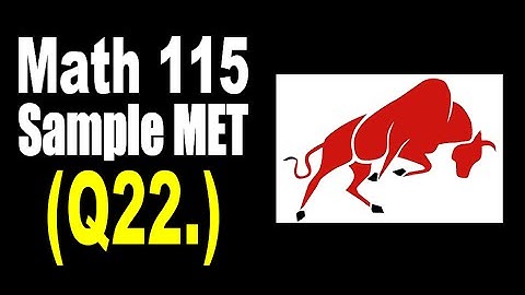 Q22 MET115 intercepts approach