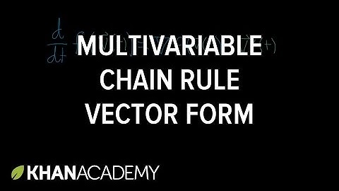 Vector form of the multivariable chain rule