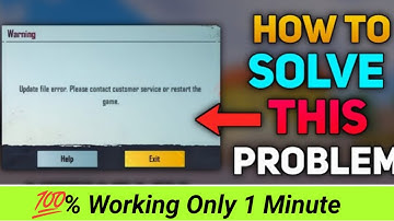 BGMI Login Problem Fix | Update File Error.Please Contact Customer Services or Restart the Game
