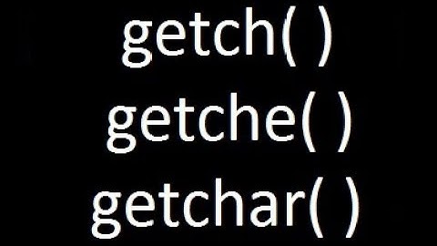 getchar() getch() getche() function in C language explained by program by Saurabh Bhargava