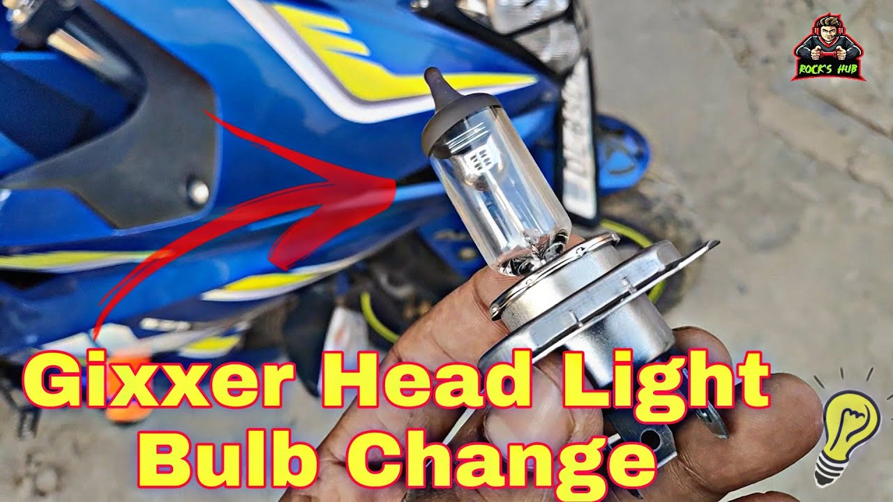 How To Change Head Light Bulb self Easy to install Suzuki Gixxer Bike