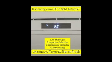 What is EC code in split AC? How do you fix an EC error? split AC main EC error kyu dikha raha hai?
