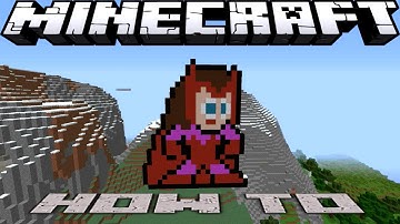 Minecraft ~8 Bit~ HOW TO : Scarlet Witch ( Tutorial ) /W Killerkev