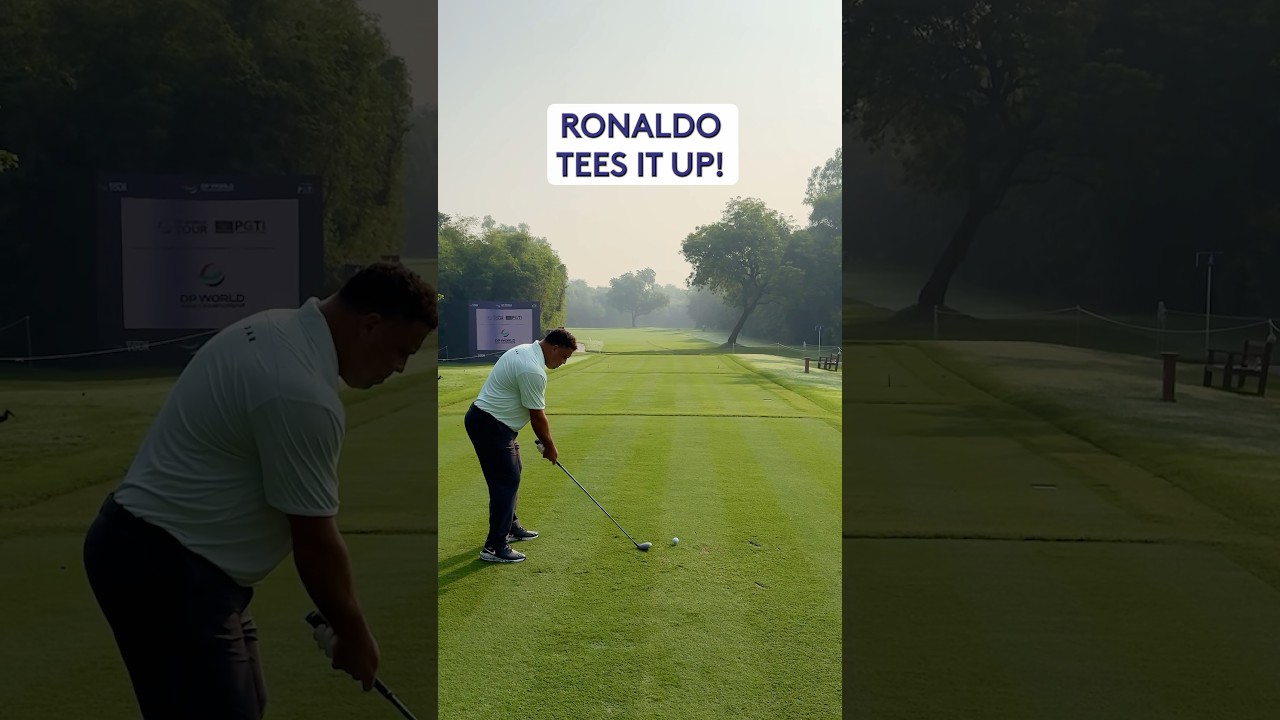 RONALDO, Brazil football legend, on the tee 🐐