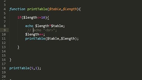 How to print a table without using any loop using recursion php