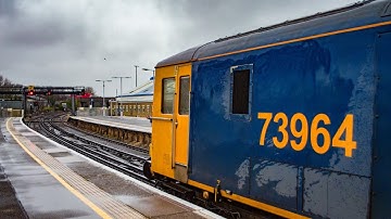 8 TONE HORN! - Test Train braves the elements - 73964 Jeanette and 73963 Janice work the 1Q77