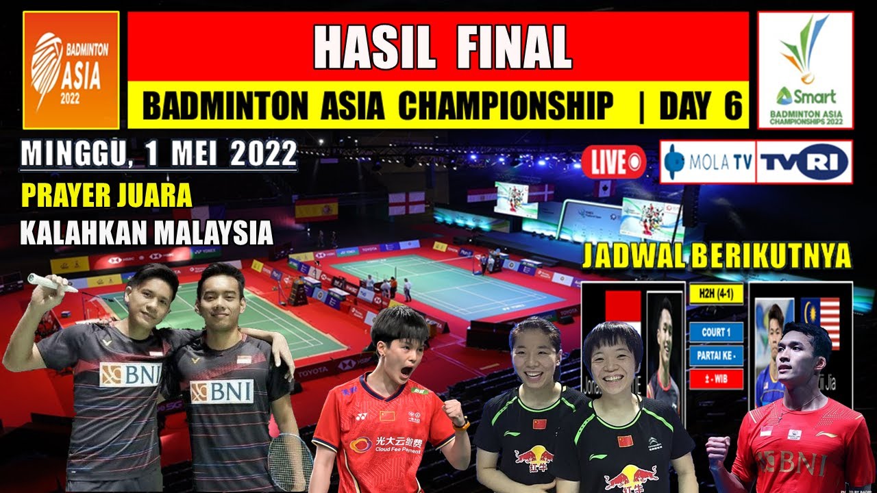 Hasil Final Badminton Asia Championship 2022 Hari Ini ~ PRAMUDYA/YEREMIA JUARA BAC 2022